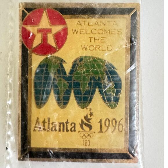 Vintage 1996 Texaco Olympic Pin Set of 6 Atlanta Enamel Collectors Memorabilia - Picture 5 of 10